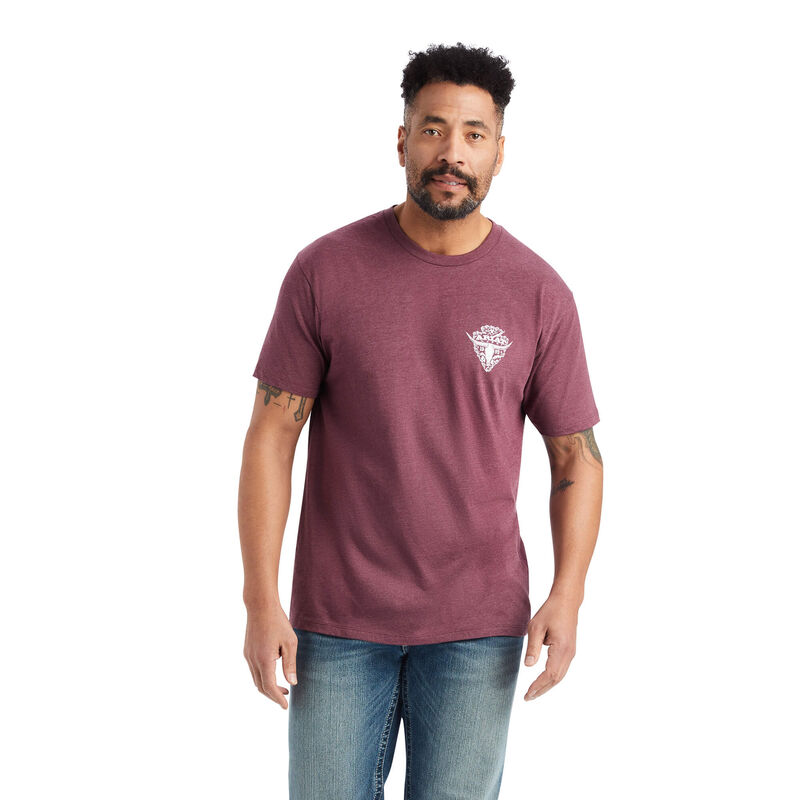 Ariat T-Shirts Herren - Arrowhead 2.0 Bordeaux ( UIVMP-8759 )